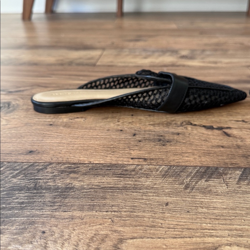 Ann Taylor Black Mesh Mules - Picture 4 of 5